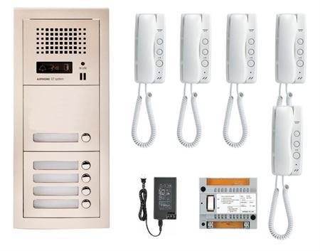 Aiphone GT-5H 5 Apartment Multi Tenant Audio Handset Intercom System Set