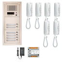 Aiphone GT-6H 6 Apartment Multi Tenant Audio Handset Intercom System Set