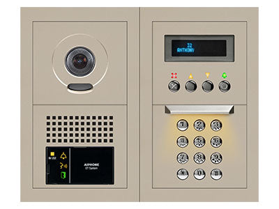 Aiphone GTV-DES202B 10-Key Audio/Video Entrance Panel Kit, 2 Wide x 2 High
