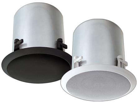 Bogen HFCS1B High-Fidelity Ceiling Speaker, Coax 6" Polypropylene LF,Black