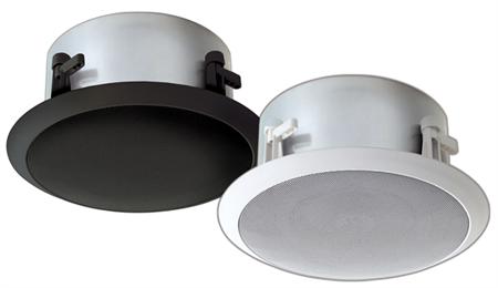 Bogen HFCS1LPB High-Fidelity ,Low Profile Ceiling Speaker, Coax 6" Polypropylene LF, Black