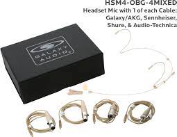 Galaxy Audio HSM4-OBG-4MIXED Headset Mic 4 Cables-Mixed