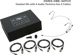 Galaxy Audio ESM4-OBK-4ATCH Earset Mic 4 Atch Cables