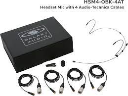 Galaxy Audio HSM4-OBK-4AT Headset Mic 4 At Cables