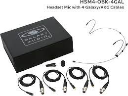 Galaxy Audio HSM4-OBK-4GAL Headset Mic 4 Galaxy/Akg Cables