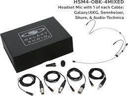 Galaxy Audio HSM4-OBK-4MIXED Headset Mic 4 Cables-Mixed