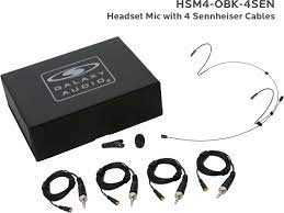 Galaxy Audio HSM4-OBK-4SEN Headset Mic 4 Senn Cables