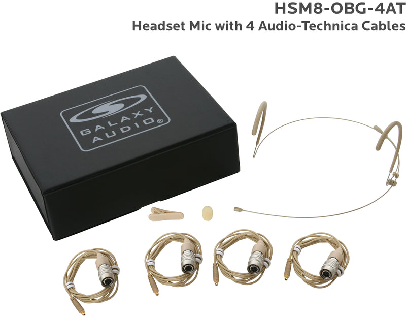Galaxy Audio HSM8-UBG-4AT Headset Mic 4 At Cables