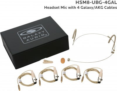 Galaxy Audio HSM8-UBG-4GAL Headset Mic 4 Galaxy/Akg Cables