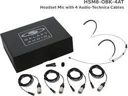Galaxy Audio HSM8-OBK-4AT Headset Mic 4 At Cables
