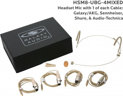 Galaxy Audio HSM8-UBG-4MIXED Headset Mic 4 Mixed Cables