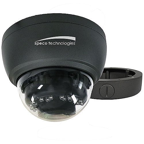 Speco HT7250TM 2MP HD-TVI Intensifier Dome Camera 2.8-12mm motorized lens, Included Junction Box, Dark Grey, TAA