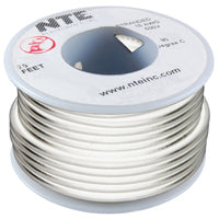 NTE WH16-09-1000   HOOK UP WIRE 300V STRANDED 16 GAUGE WHITE 1000 FOOT SPOOL