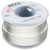 NTE WH18-09-100    HOOK UP WIRE 300V STRANDED TYPE 18GAUGE WHITE 100 FEET