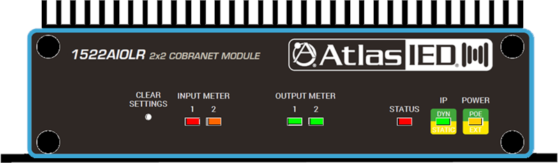 Atlas IED IED1522AIOLR 2-Channel Analog to CobraNet Input/Output Module with Relays