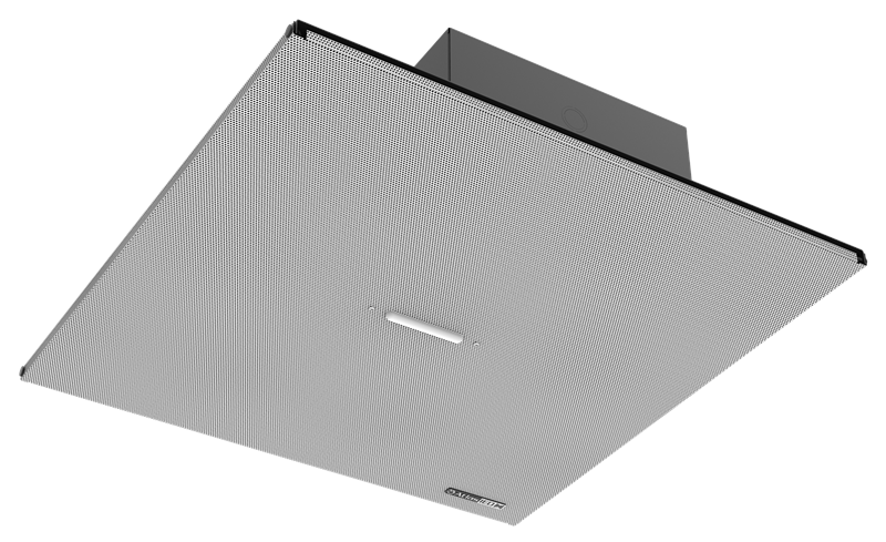 Atlas IED IP-22SYSMF 8" 2' x 2' Drop Tile Ceiling PoE+ IP Loudspeaker Endpoint with Microphone and Flasher