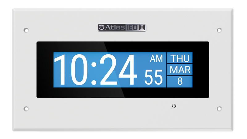 Atlas IED IP-DM PoE+ In-Wall LCD Display With Microphone & (2) GP I/O, Built-In Amp