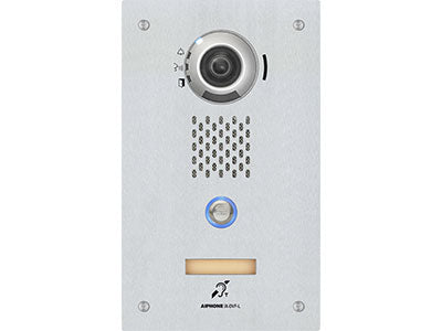 Aiphone IX-DVF-L(IXDVFL) SIP Compatible Flush Mounted IP Video Door Station with T-Coil Compatibility Vandal Resistant Stainless Steel