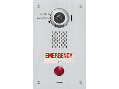 Aiphone IX-DVF-RA SIP Compatible IP Video Emergency Station ADA Compliant with a Single Emergency Call Button