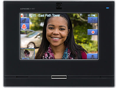 Aiphone IX-MV7-B SIP Compatible IP Video Master Station 7" Touchscreen and Hands-free (Black)