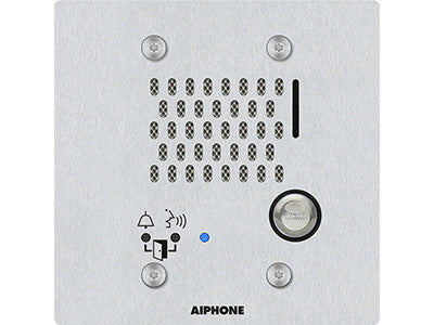 Aiphone IX-SS-2G SIP Compatible Flush Mounted IP Door Station 2-Gang Vandal Resistant Stainless Steel