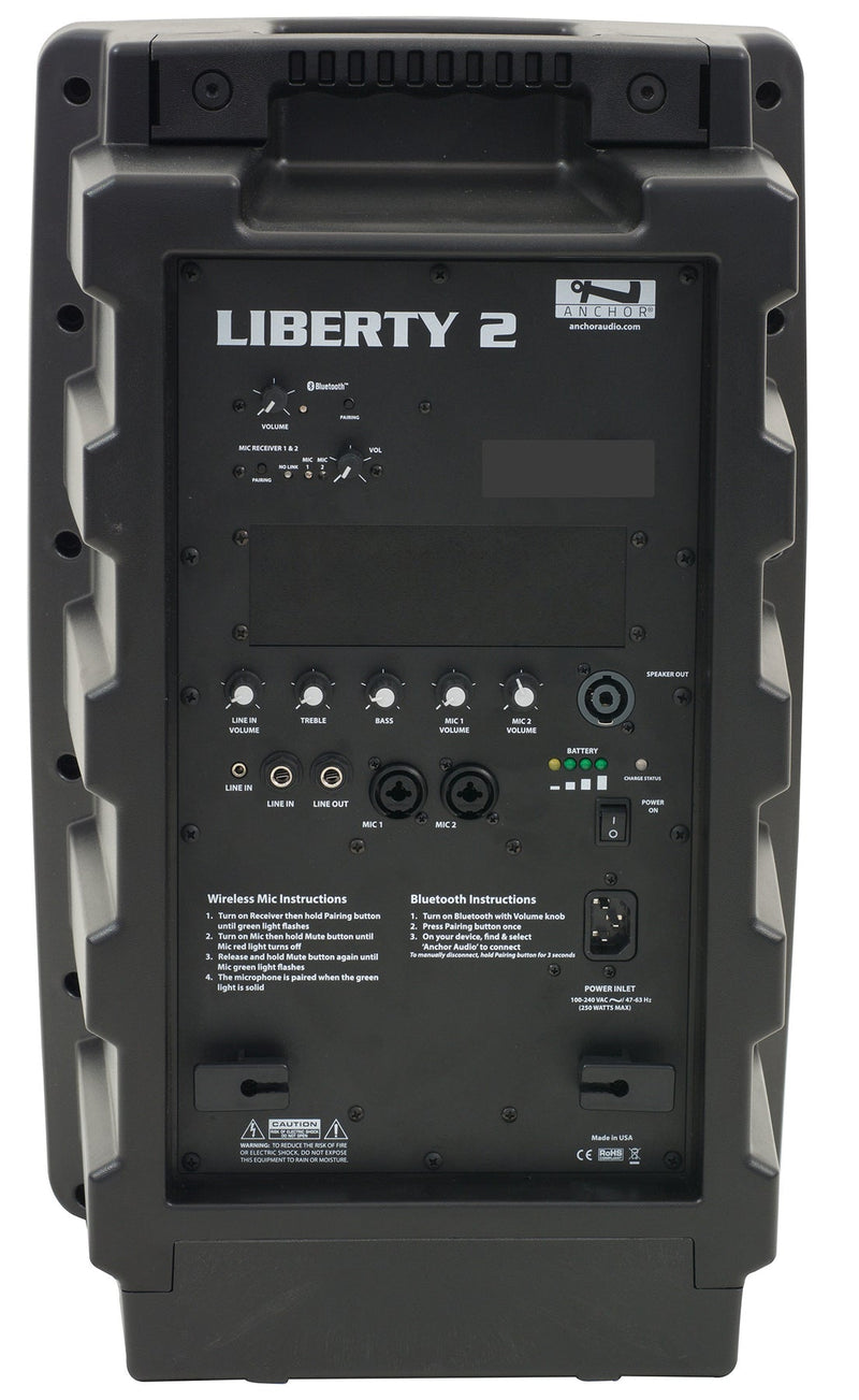 Anchor Audio LIB2-U2 Liberty Portable PA System Bluetooth & Anchor-Link 2 wireless mic capacity