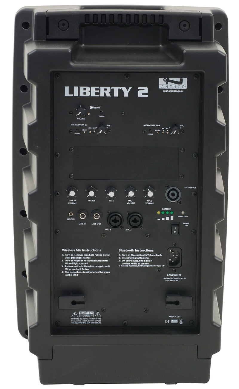 Anchor Audio LIB2-U4 Liberty with built-in Bluetooth & two dual wireless mic receivers