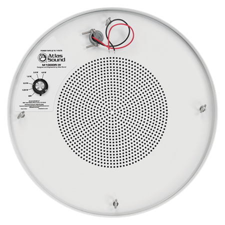 Atlas Sound M1000R-W Round Enclosure - White - 8" Masking Speaker System