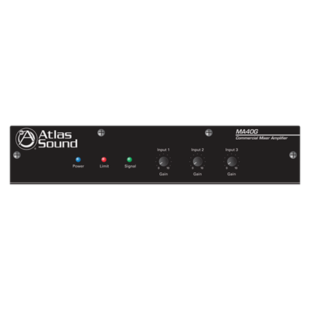 Atlas Sound MA40G Global 3-Channel 40Watt Mixer Amplifier