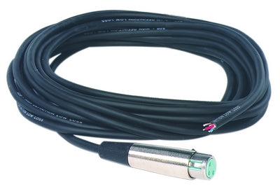 Bogen MAC Microphone Cable, 25', Female XLR to Bare Wire End