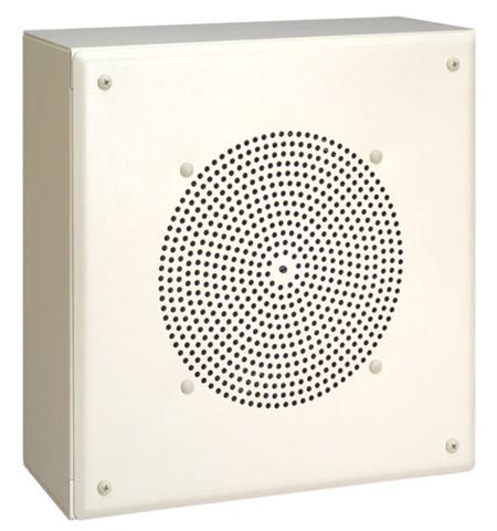 Bogen MB8TSQVR Metal Box Speaker, 8" Cone, Wall Mount, Square Front with recessed volume control