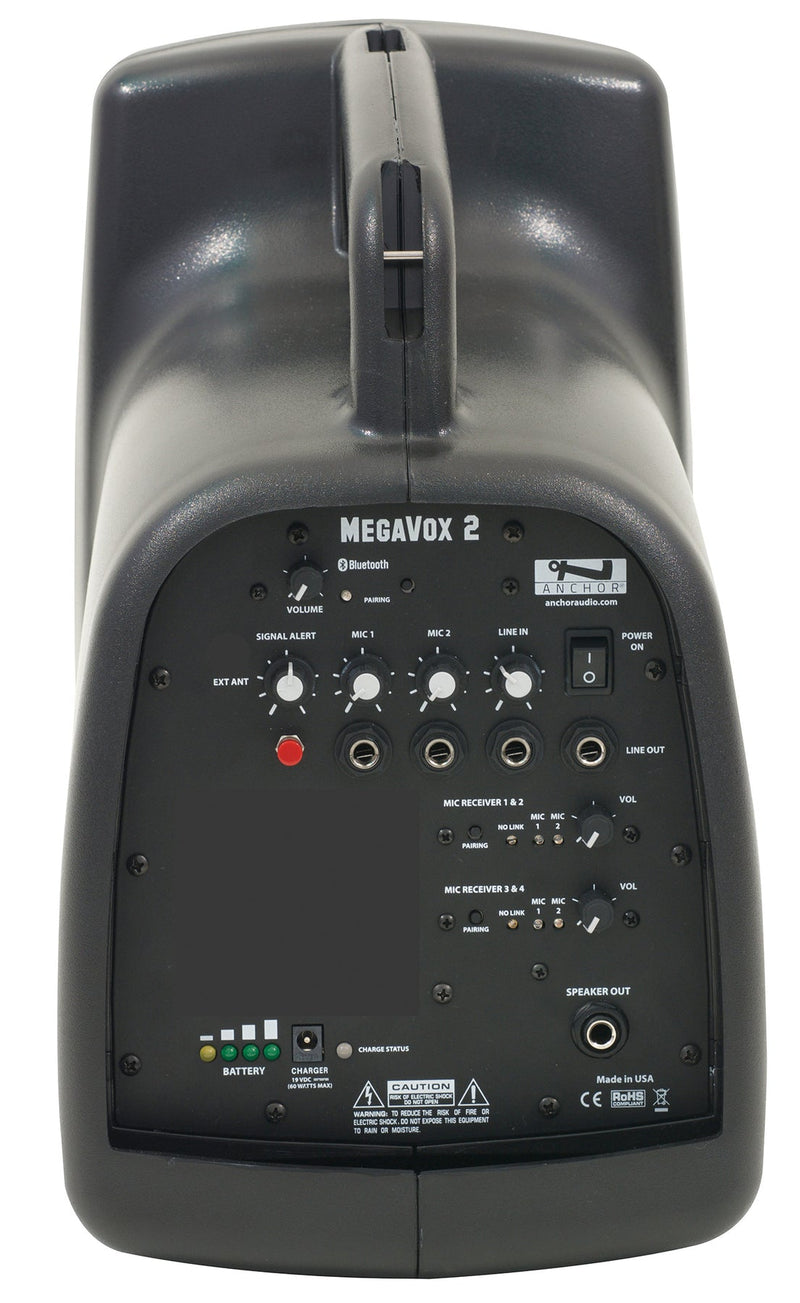 Anchor Audio MEGA2-U4 MEGA Portable PA System Bluetooth & Anchor-Link 4 wireless mic capacity