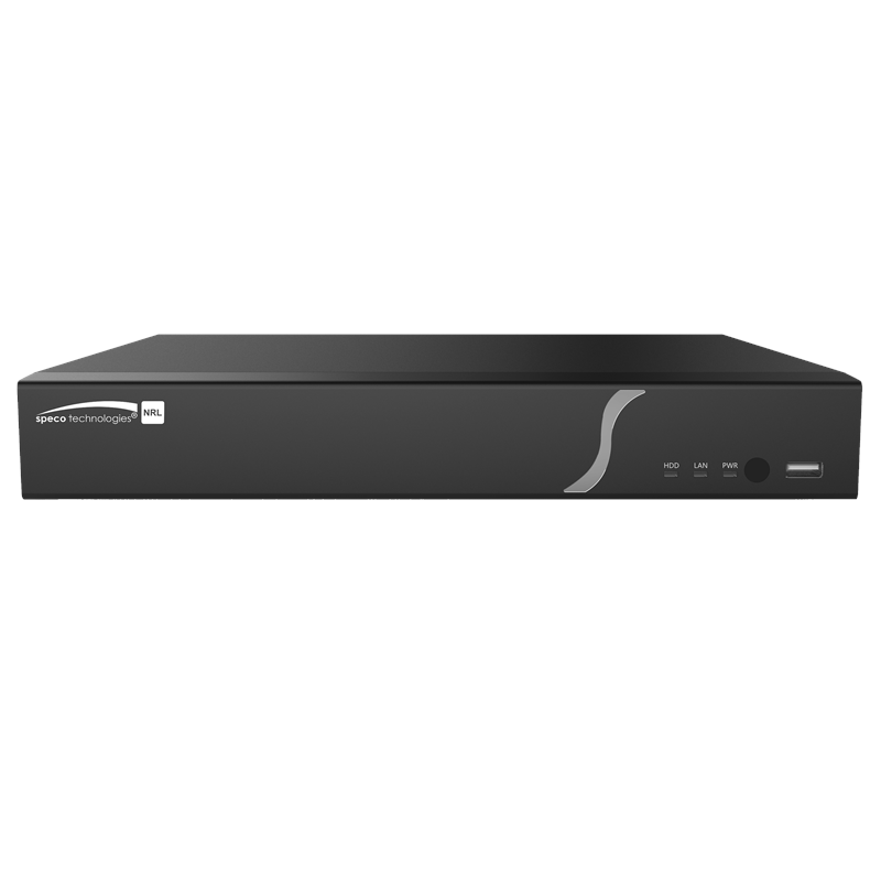 Speco N8NRL12TB 8 Channel 4K H.265 NVR with PoE and 1 SATA- 12TB