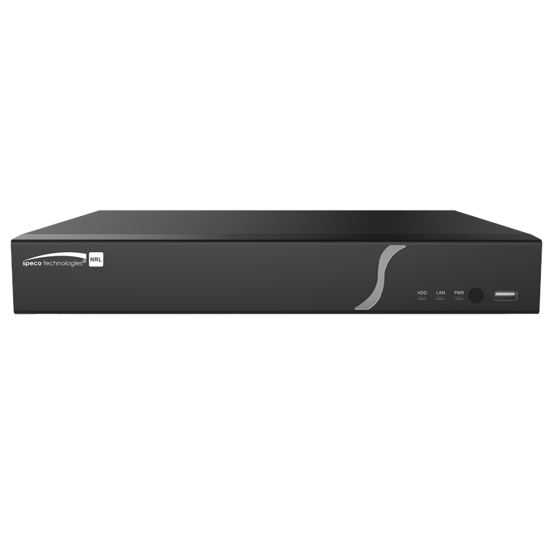 Speco N8NRL6TB 8 Channel 4K H.265 NVR with PoE and 1 SATA- 6TB