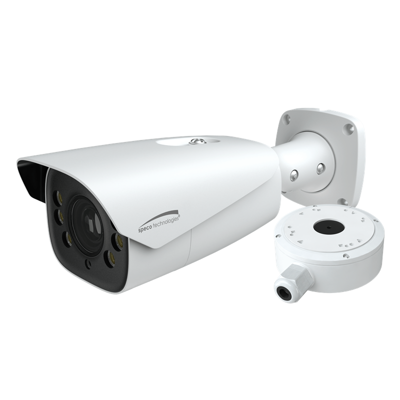 Speco O2BFRM 2MP Motorized(7-22mm lens) Facial Recognition IP Bullet Camera with Junction Box