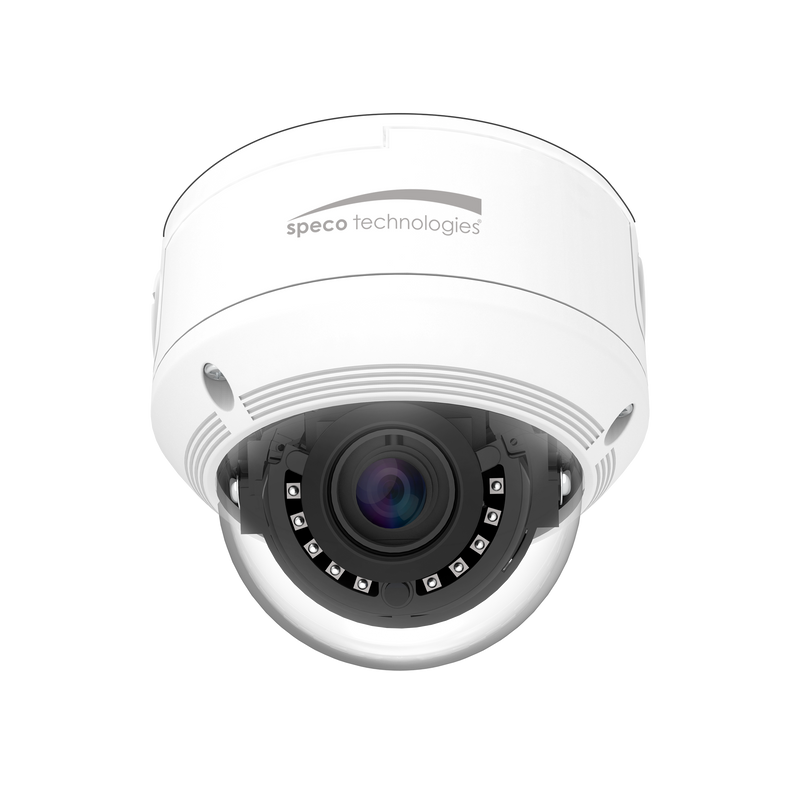 Speco O2VLD7J 2MP IP Dome Camera, IR, 2.8mm lens, Included Junc Box, White