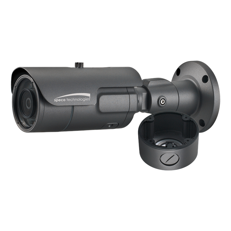 Speco O2iB68M 2MP Intensifier IP Bullet Camera, 2.7-12mm Motorized Lens, Included Junction Box, Dark Grey