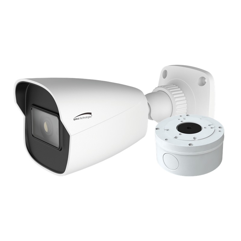 Speco O4VB1 4MP H.265 IP Bullet Camera with IR, 2.8mm Fixed Lens,White