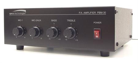 Speco PBM30 30 Watt Contractor Series PA Amplifier,UL Listed