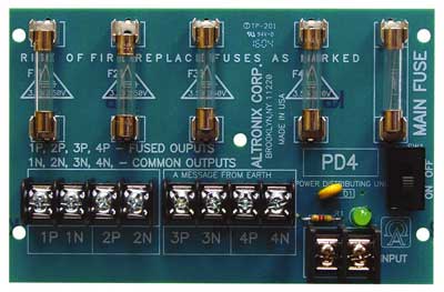 Altronix PD4 4 Fused Output Power Distribution Module, Up to 28VAC/28VDC