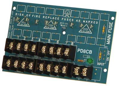 Altronix PD8CB 8 PTC Output Power Distribution Module, Up to 28VAC/28VDC