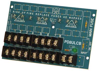 Altronix PD8ULCB 8 PTC Output Power Distribution Module, Up to 28VAC/28VDC