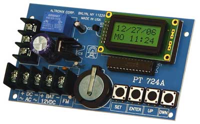 Altronix PT724A 365 Day 24 Hr Annual Event Timer Board, 12/24 VAC/VDC