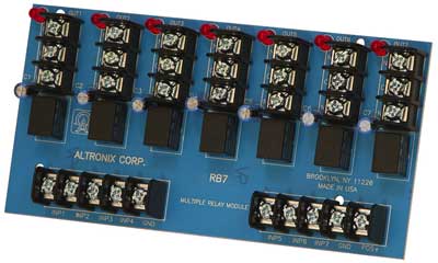 Altronix RB7 Multiple Output Relay Module, 12/24VDC @ 1A