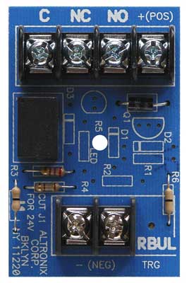 Altronix RBUL Relay Module Board, 12/24VDC @ 1A DPDT Contacts