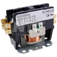 NTE RLY530-1-24    CONTACTOR 1 POLE 30FLA 24V SCREWS W/QUAD .250 INCH QUICK CONNECTS AND SHUNT