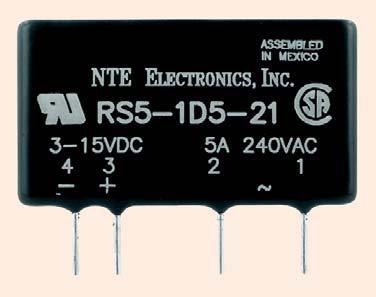 NTE Relay RS5-1D5-21 NTE RS5-1D5-21 Printed Circuit Board Mountable Solid State Relay,SPST-NO, 5 Amp