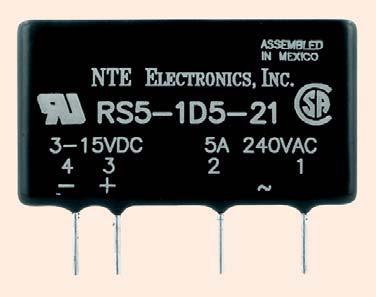 NTE Relay RS5-1D5-21R NTE RS5-1D5-21R Printed Circuit Board Mountable Solid State Relay,SPST-NO, 5 Amp