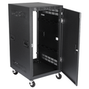 Atlas Sound RX21-25SFD 25 1/2 " Deep, 21RU Mobile Equipment Rack includes: Casters, Side Handles, and solid doors