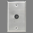 Atlas Sound SG-38GH Single Gang Stainless Steel Plate 3/8 Hole & Grommet